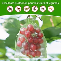 Fruitzakken - Beschermzakken - Gewassen Beschermen - Herbruikbaar Trekkoord - 100 stuks 15x20cm - Groen — thumbnail 4