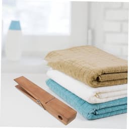 Houten Wasknijper - Kledingklem Badkamer - Kleding Drogen - Gladde Afwerking - 30 cm Lengte - Koffie — thumbnail 4