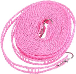 Waslijn Kleding Touw - Drooglijn Hanger - Kleding Drogen Buiten - Winddicht Antislip - 5 Meter Lang - Roze — thumbnail 4