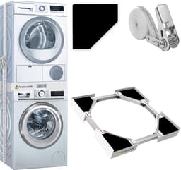 Wasmachine & Droger Stapelrek - Universeel Verbindingsframe - Stapelkit - Verstelbaar - 50 x 50–70 x 70 cm — thumbnail 1