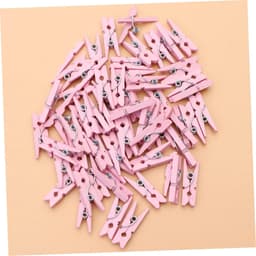 Houten Knijpers - Mini Clips Pinnen - Foto's Ophangen - Creatieve Decoratie - 2.5 cm - Roze — thumbnail 4