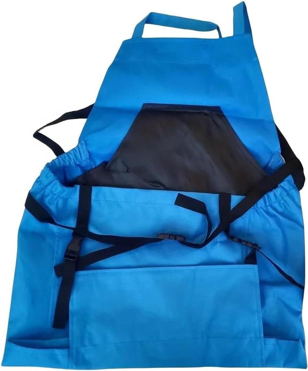Schort met zak - Opvangzak - Fruit plukken - Opvouwbaar ontwerp - 50 x 60 cm - Blauw — afbeelding 1