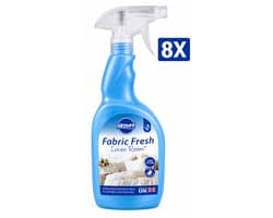 Airpure Textielverfrisser Linnen (Linen Room) 750 ml Spray - Set van 8 Flessen (6 L Totaal) - Geurneutralisator voor Beddengoed Gordijnen Kleding en Meubels - 100% Veganistisch en Dierproefvrij - Made in UK
