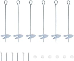 vidaXL - Aardanker - 6 - pcs - Zilverkleurig - Ø10 - x - 40 - cm - Gegalvaniseerd - Metaal — thumbnail 1