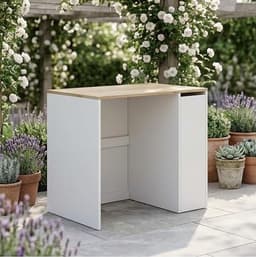 Wasmachinekast 93,5x60x88,5 cm – Opbergkast - Wit - Medahomestore — thumbnail 3