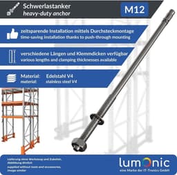 Wiganker RVS - Keilbout Betonanker - Zware Verankering - Direct Belastbaar - M12 x 240mm — thumbnail 5