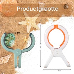 GELLDG Wasknijpers - 8 Stuks - Winddichte Wasdroogklemmen - 10,6x6x2,2cm Max. 6cm Klemopening - Antislip Rubberen Voetjes voor Sporenloos Droog - Geschikt voor Handdoeken, Badlakens en Strandlakens — thumbnail 2