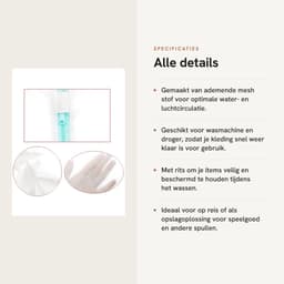 Dailygoods- Waszak Groot 60 x 80 cm - Waszakken voor Wasgoed - Mesh Waszak - Wasnet met Rits - Reistas voor Kleding - Ademend Materiaal — thumbnail 5