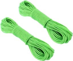 Waslijn Touw - Kledinglijn Outdoor - Kleding Drogen - Nylon Materiaal - 20m - Groen — thumbnail 1
