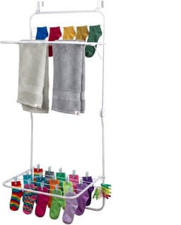 Wasrek - wit - 51x120x41 cm - opvouwbaar — thumbnail 1