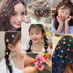 Dailygoods- Haarclips 50 Stuks - Mini Haarclips - Kleurrijke Haar Klemmen - Stervormige Haarclips - Leuke Haarclips - Geschikt voor Dames en Meisjes - Haarklemmen — thumbnail 5
