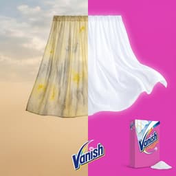 VANISH Waspoeder Voor Witte Gordijnen & Vitrage - Behandelt Vanaf 30°C - 10 Wasbeurten — thumbnail 2