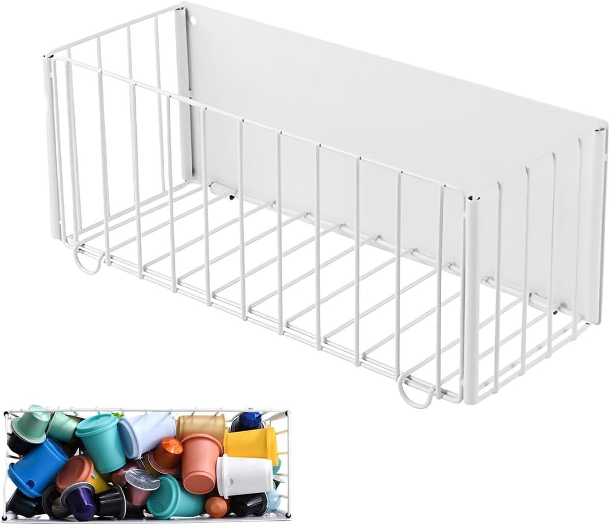 Magnetic Laundry Organiser, Washing Machine, Lint Strainer Storage Shelf, Collapsible Space-Saving Organiser, Basket for Refrigerator, Kitchen, Cabinet, Bedroom, Refrigerator, — afbeelding 1