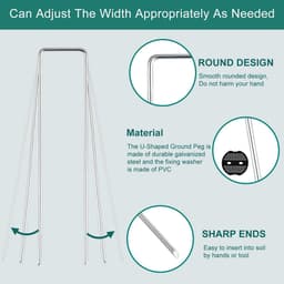 NTHProducts - Grondankers - 50 stuks - U-vormige pennen - Anti-roest - Ideaal voor onkruiddoek - Kunstgras - Buiten gebruik — thumbnail 3