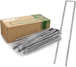 GardenGloss® Anti-Roest Stalen Grondankers Voor Extreem Harde Grond (25 Stuks) - 200 mm Lang, 25 mm Breed, Ø 3.8 mm — thumbnail 1