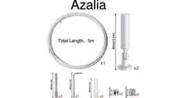 Azalia 5m Muurbevestiging Gordijnwalsdraadset, Hangende Draadgordijngordijnwalsdraad, voor Licht/Lampfoto's, Kunstprojecten Waslijn (Wit) — thumbnail 2