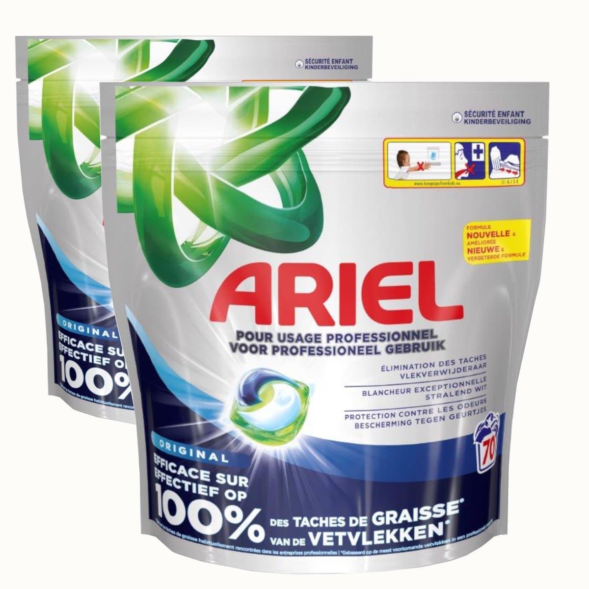 Ariel All in 1 Pods Regular- 140 Wasbeurten (2×70) – Voordeelverpakking — afbeelding 1