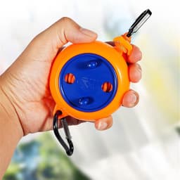 Intrekbare Kledinglijn - Draagbare Drooglijn - Ruimtebesparend Ophangen - Winddicht Ontwerp - 10 Meter Lang - Oranje — thumbnail 2