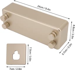 BRENZOOS- Waslijn Uittrekbaar 4,2 m - Wanddroger - Roestvrij Staal - Compact - 30 kg Draagkracht - Inclusief Bevestigingsmateriaal - Droogrek — thumbnail 3