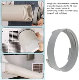 Dailygoods- Afvoerslang Koppeling Universeel 150 Mm - Connector - Adapter - Ventilatieset - Geschikt voor Mobiele Airco - Eenvoudige Installatie — thumbnail 2