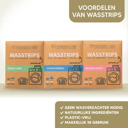 Wasstrips, Vaatwasstrips & WC Reiniger Strips Proefpakket - 3 Wasmiddel Geuren 3x20 Wasbeurten - 50 Vaatwasstrips - 50 Toiletreiniger strips — thumbnail 2