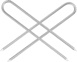 Byshayne- Grondankers U-vormig 30 cm - Stabiele Haringen - Verzinkt - Stormbestendig - Set van 8 - Geschikt voor Trampoline/Camping - Tentharingen — thumbnail 2