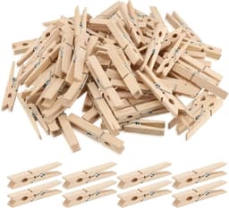 150 Stuks Houten Wasknijpers van 7 cm - Ideaal voor Kleding, Foto's en Creatieve Projecten — thumbnail 1