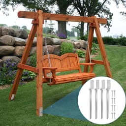Set van 4 Grondankers voor Swing en Tuin, 50 cm, Gegalvaniseerd Staal, Stabiliteit voor Speeltuin en Rozenboog — thumbnail 5