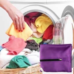 Waszak voor Huisdieren - Voorkomt Verstoppen van de Wasmachine, Ideaal voor Honden, Katten en Dierenbedden, Geschikt voor Dekens en Kleding (Paars) — thumbnail 3