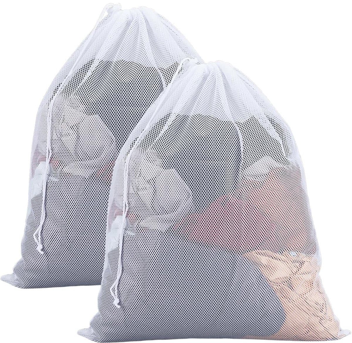Dailygoods - 2 Stuks Mesh Wasmachine Tassen met Trekkoord voor Delicate Kleding — afbeelding 1