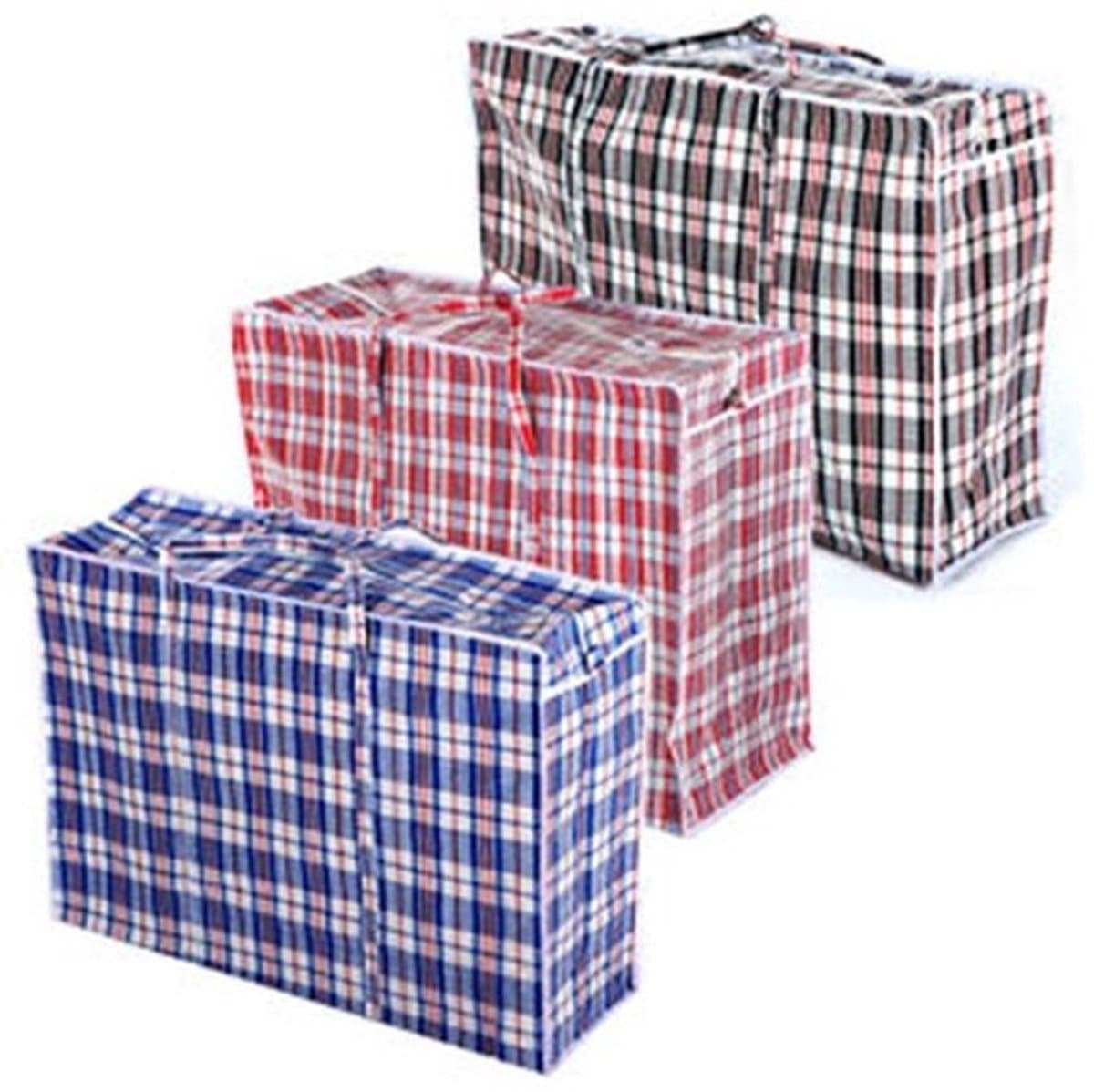 Dailygoody - Set van 3 Herbruikbare Jumbo Waszakken met Rits - Sterk — afbeelding 1