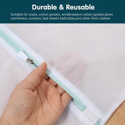 Grote Waszakken Set van 2 - 60 x 80 cm Wasnetten voor Kleding, Handdoeken en Dekens — thumbnail 3