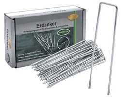 Dailygoods- Grondankers 100 stuks - Metalen bevestigingsankers - 15 cm x 3 cm - Stalen grondankers - Voor kunstgras/onweeddoek - Zilver