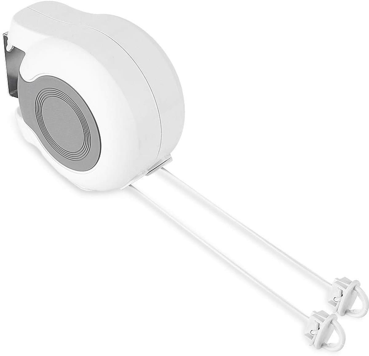 Dailygoods- Waslijn Uittrekbaar 13 Meter - Wanddroogrek - Ruimtebesparend - Drooglijn Binnen/Buiten - Duo-Haspel - Zwaar Uitgevoerd — afbeelding 1