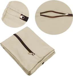Kledingscheidingszak - Isolatiezak met ritssluiting - Voorkomt dat dierenharen de waszakken verstoppen - Waszakken voor dierendekens - Zakken voor vuile was - Herbruikbaar - 70x80 cm - Khaki — thumbnail 2