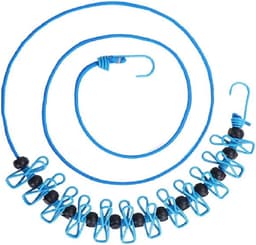 Draagbare Waslijn - Reis Waslijn - Kleding Drogen - Met 12 Klemmen - Tot 3.6 Meter - Blauw — thumbnail 1