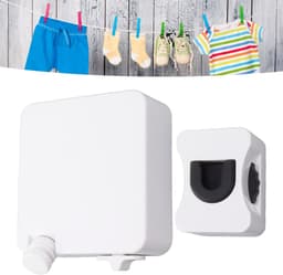 Dailygoods- Waslijn Intrekbaar 6m - Wanddroogrek - Verstelbare Kledinglijn - Roestvrij Staal - Maximaal 25 kg Draagkracht - Voor Binnen en Buiten - Drooglijn — thumbnail 3