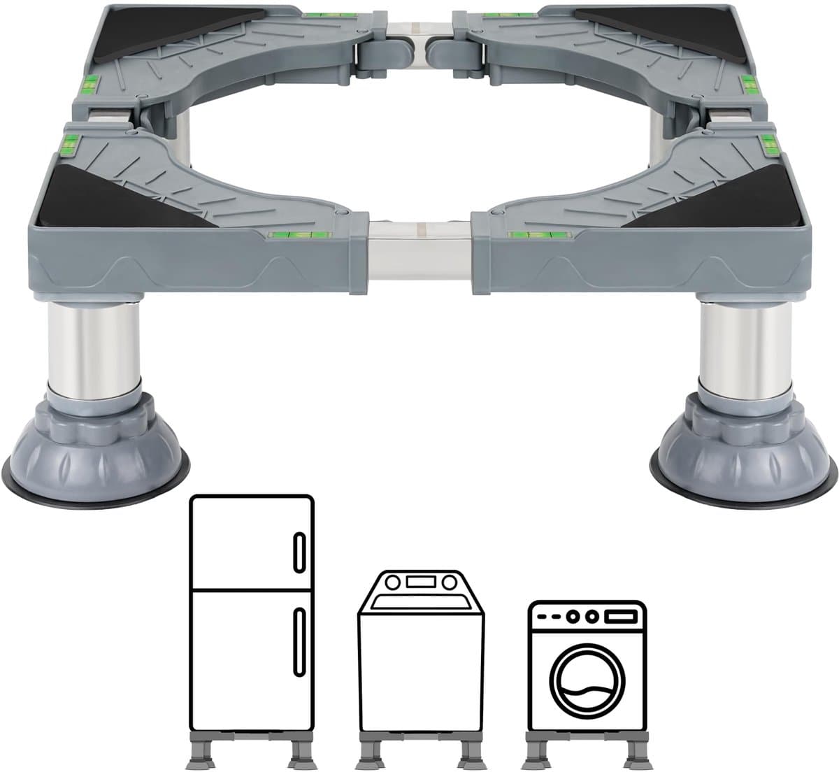 Dailygoods- Standaard Zware Kwaliteit - Aanpasbare Standaard - Platform voor Witgoed - Ergonomisch - Antislip Voetjes - Ventilatie Verbeterend - Witgoedstandaard — afbeelding 1