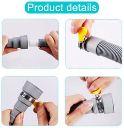 Dailygoods- Afvoerslang Ultra-Duurzaam - Afvoerslang Wasmachine - Afvoerslang Vaatwasser - Afvoerslang Droger - Afvoerslang Mobiele Airco - Flexibele 4m Slang - Afvoerbuis — thumbnail 5