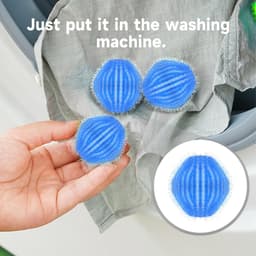 Cosensi - Dailygoody - Wasballen - Dierenhaarverwijderaar - Herbruikbaar - Blauw - Ontharingsballen - Geschikt voor wasmachines - 12 stuks — thumbnail 2
