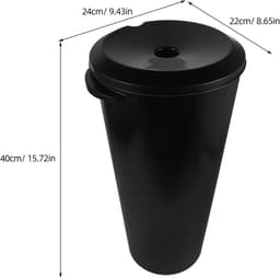 Mobiele Haarwasbak - Draagbare Shampoobak - Thuis Haar Wassen - Met Afvoerslang - 15 Liter Inhoud - Zwart — thumbnail 5