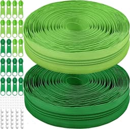 MicButty The Yards Bulk rits van 9,1 m - (#5) ritsen, nylon spoel met 20 stuks schuivers voor doe-het-zelf naaitassen — thumbnail 1