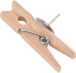 Houten Clips Punaises - Klemmen Pinnen - Notities Bevestigen - Natuurlijke Houtkleur - 20 Stuks - Houtkleurig — thumbnail 1