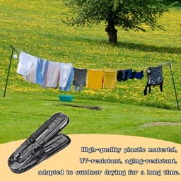 Wasknijpers - Drogerclips Kledingklemmen - Kleding Drogen - Winddicht Ontwerp - 10 stuks - Transparant Grijs — thumbnail 2
