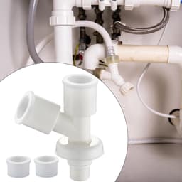 Vloerafvoeradapter - Wasmachine aansluiting - Lekkage voorkomen - Geen snijden nodig - 17 x 15 x 7.2 cm - Grijs — thumbnail 3