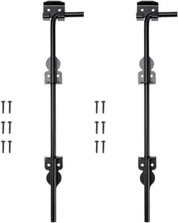 Grondgrendel Hekwerk - Poort Sluiting - Deuren Beveiligen - Duurzaam Ijzer Materiaal - 61.5 cm Lengte - Zwart — thumbnail 4