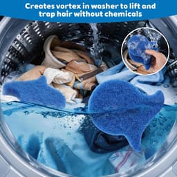 Wasballen - Pluisverwijderingsballen - Herbruikbaar - Pluisverwijderaar voor kleding - Zachte pluizenvanger voor kleding - Geschikt voor wasmachine en droger - Blauw - 5 stuks — thumbnail 3