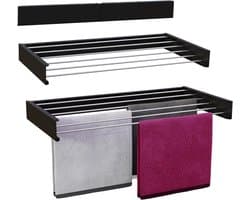 REN® Wanddroogrek Inklapbaar - Wanddroogrek - Zwart - ‎‎40cm x 80cm x 10cm