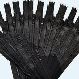 7" Zipper YKK #3 Nylon Coil ~ Black (12 Zippers/Pack) - MADE IN USA For Clothing, Bags, Bags & Sewing Craft Projects — thumbnail 2