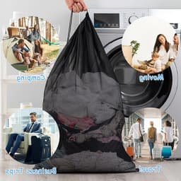 Extra grote wasnetzakken van 70x90 cm - 2 stuks, ideaal voor delicate kleding, wasmachine en reisgebruik, stevig en duurzaam — thumbnail 3